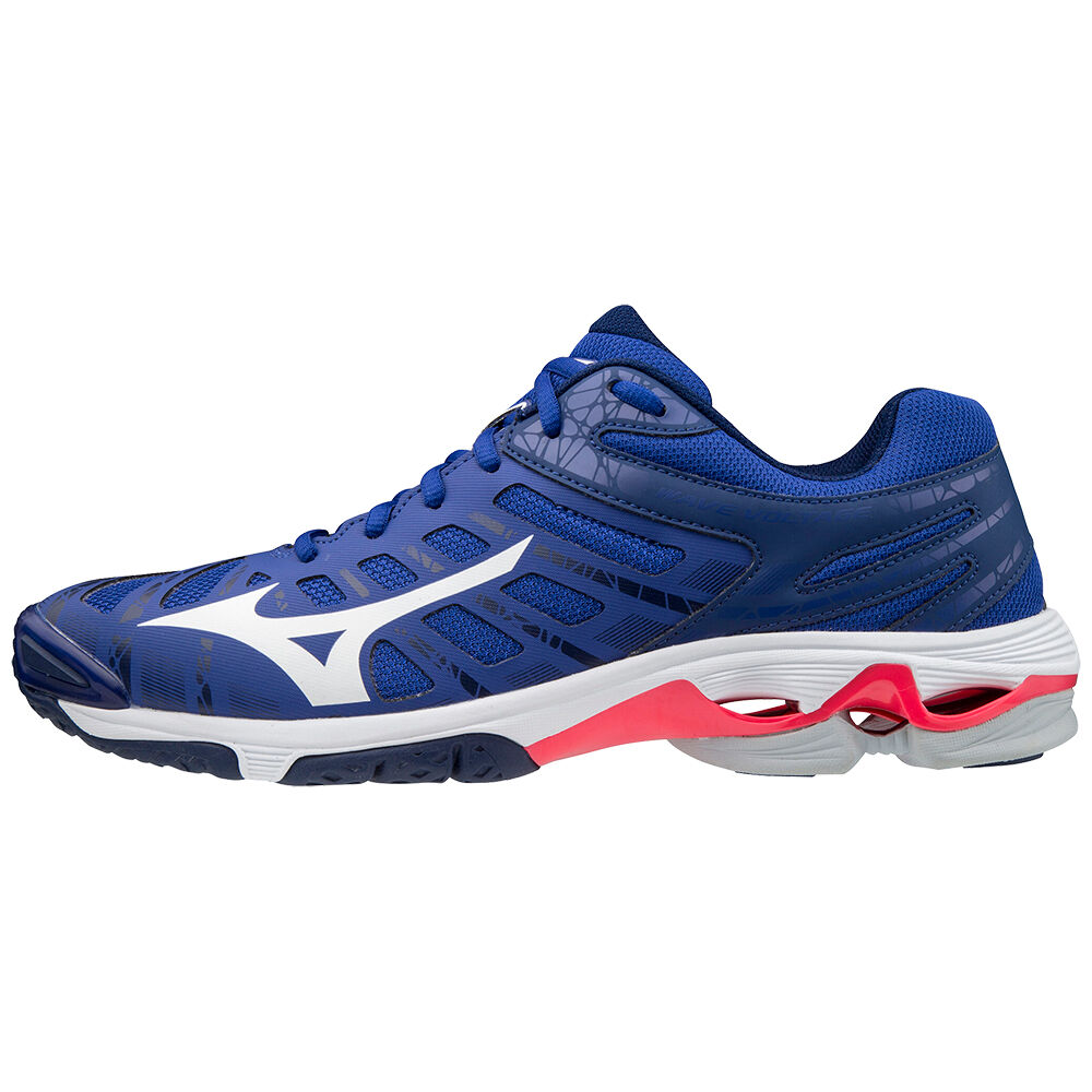 Mizuno Men's Wave Voltage Volleyball Shoes Blue/White/Pink (V1GA196020-HVF)